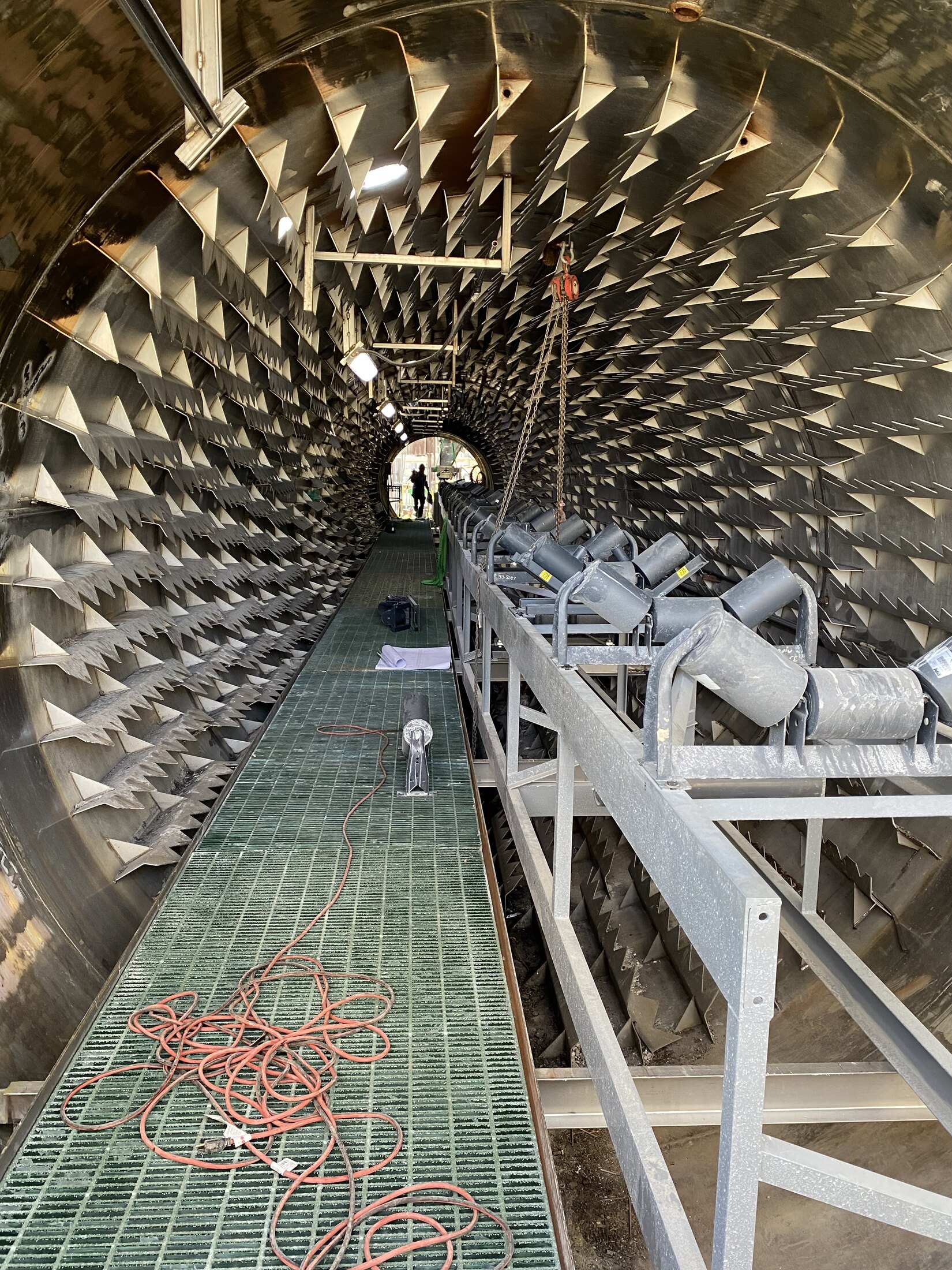 Interior of industrial process vessel